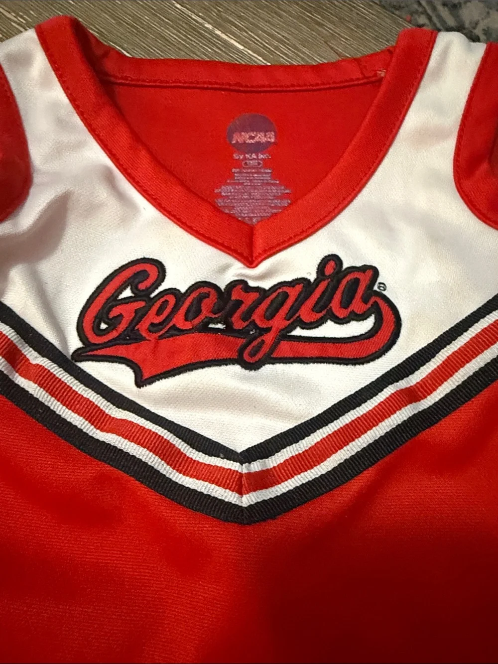 NCAA Georgia Red Black White Kids Cheerleading Matching Set